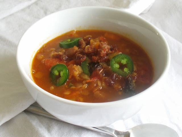 roasted red pepper soup with lentils