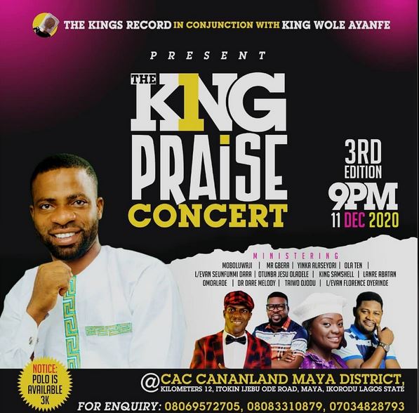 Yinka Alaseyori, Mr. Gbera To Minister At The King Praise Concert