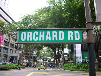 penunjuk jalan, jalan ochard, singapore, singapura, tempat belanja