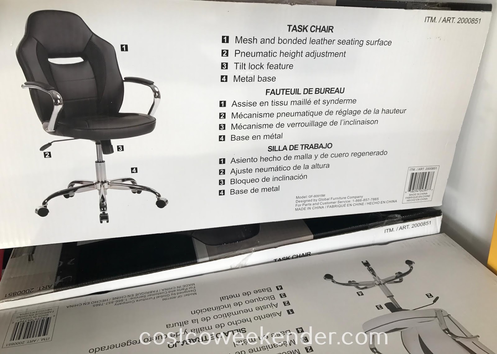 Global Furniture Task Chair Costco Weekender