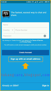 Cara Buat Akun BBM Di Android