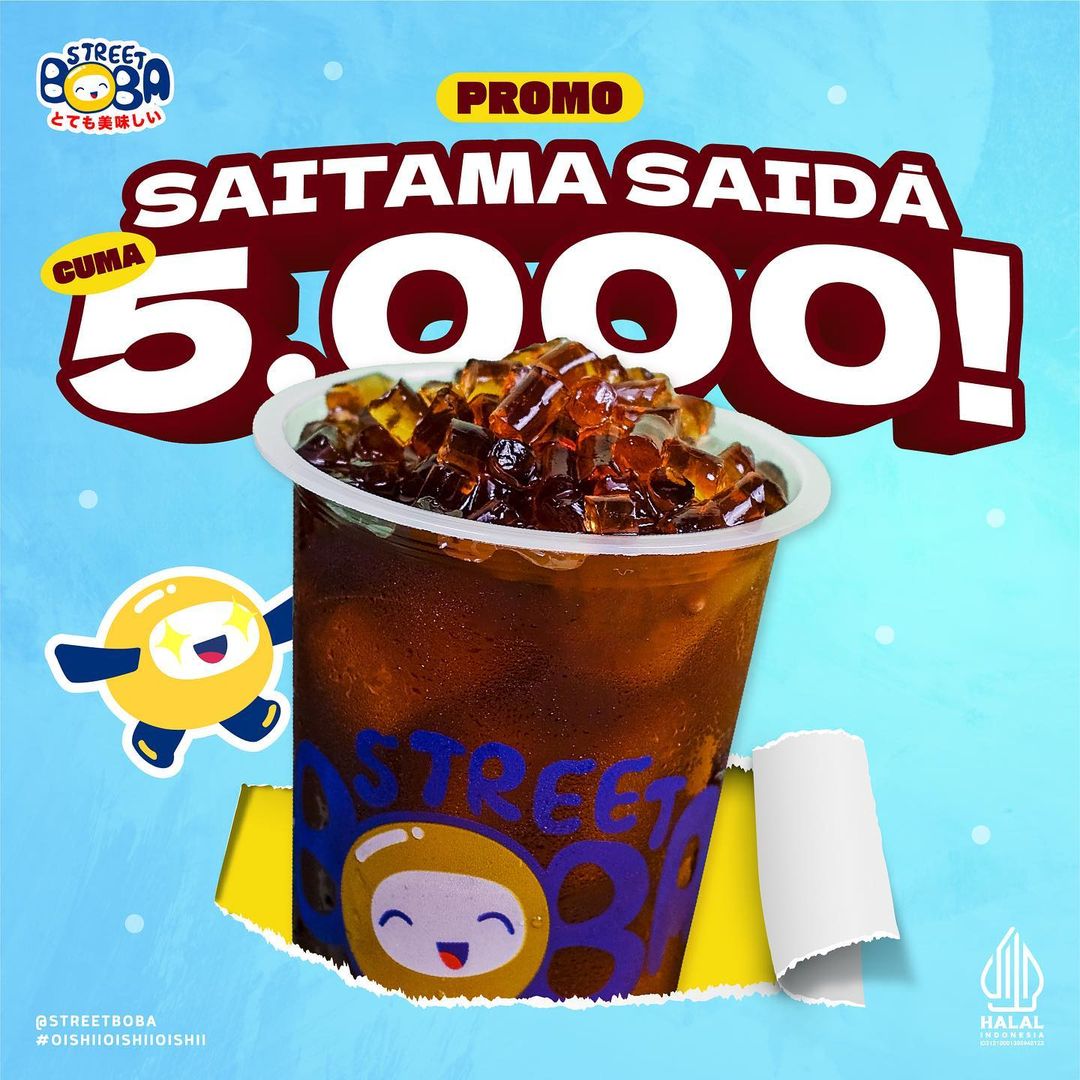 Promo Street Boba Tebus Murah Saitama Saida Cuma Rp. 5.000