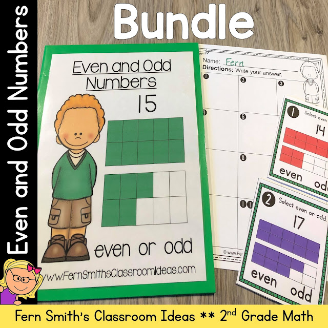 Second Grade Go Math 1.1 Even and Odd Numbers Bundle