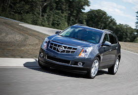 2011 Cadillac SRT Turbo on winding road