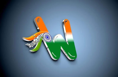 Happy Independence Day DP For Whatsapp and Facebook | 15 August Alphabet Image.