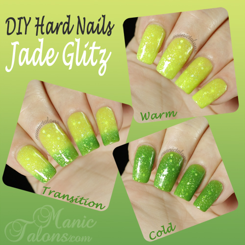 DIY Hard Nails Jade Glitz Swatch