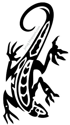 Tribal Lizard Tattoo Designs