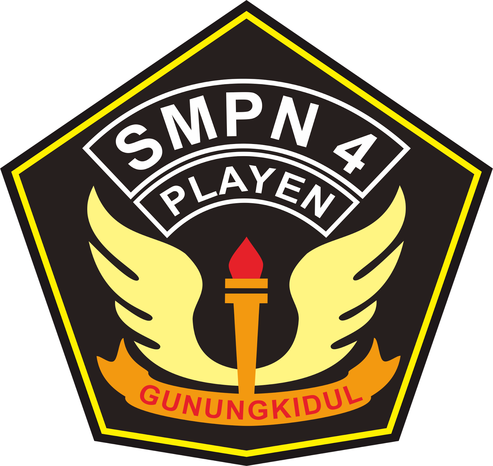 Desain Logo SMP Negeri 4 Playen Gunungkidul Vector File 