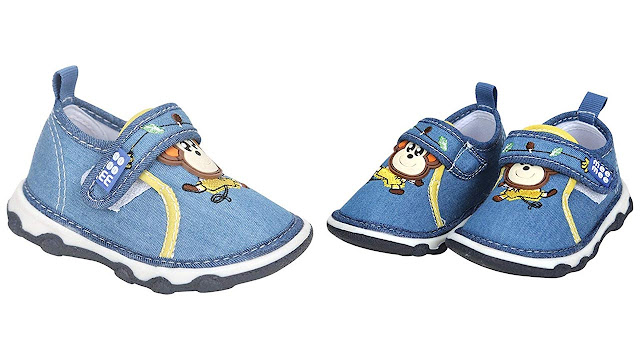 Mee Mee First Walk Baby Shoes with Chu Chu Sound (19 EU, Blue)