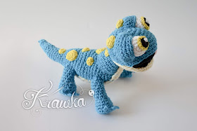 Krawka: Salamander crochet pattern, amigurumi PDF pattern by Krawka, fire lizard, blue salamander, Frozen inspired, Bruni