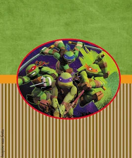 Ninja Turtles, Free Printable  Labels.