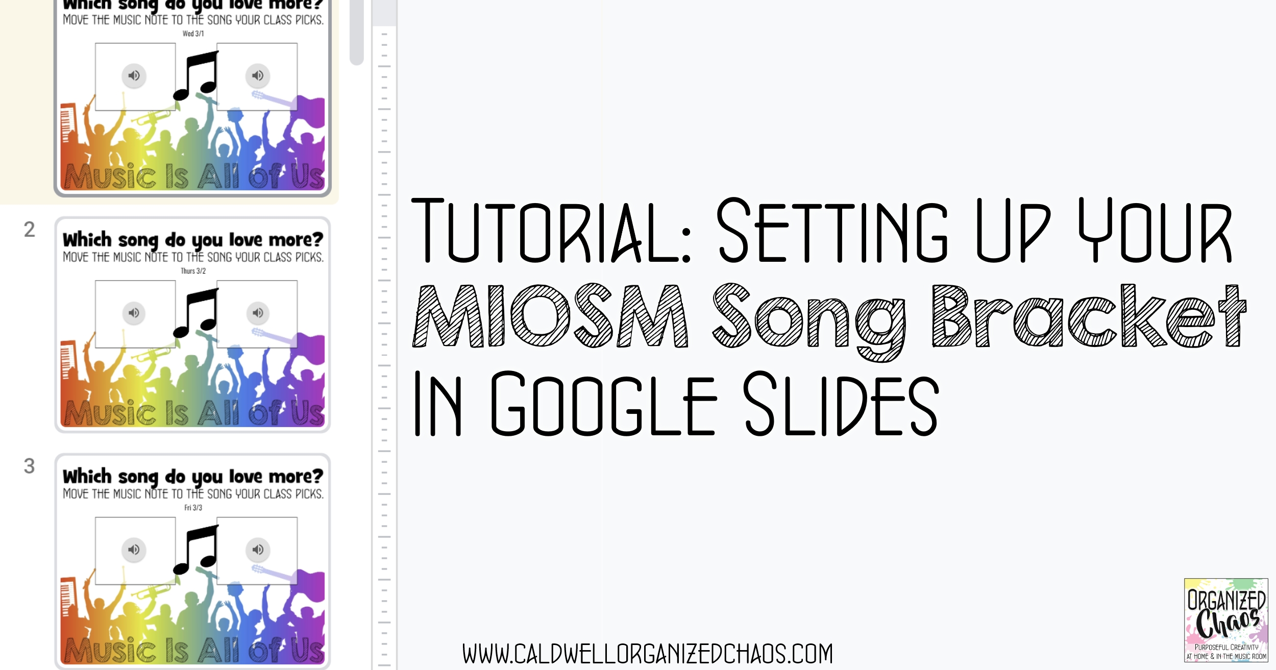 Setting Up Your MIOSM® Song Bracket in Google Slides®