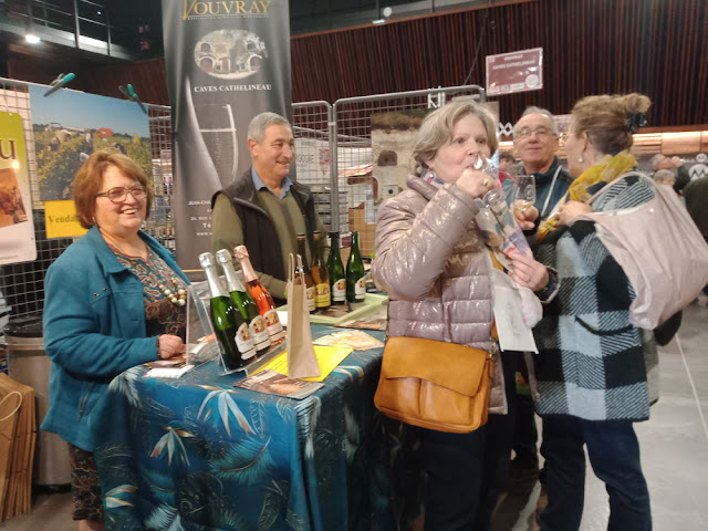 Wine tasting at a food and wine fair, Vienne, France. Photo by Loire Valley Time Travel.