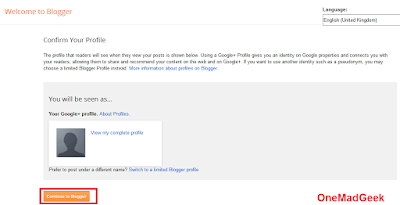 How to create a Google Blogger account