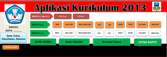 Download Aplikasi Raport SD Kurikulum 2013 Revisi Terbaru (Update 2017)