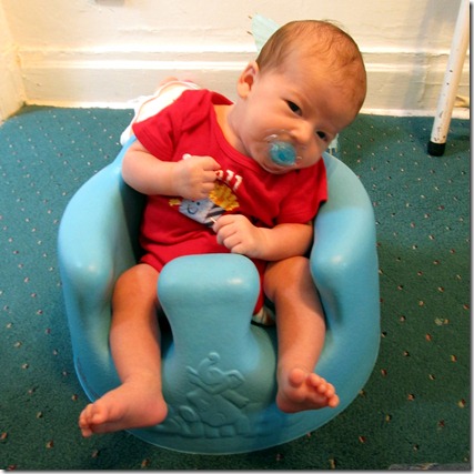 Nolan in Bumbo for the first time