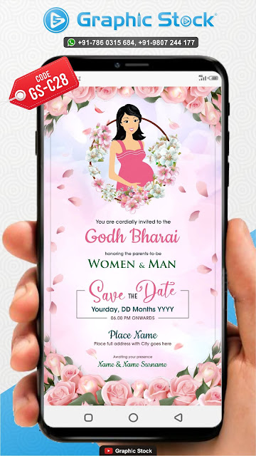 godh bharai invitatio digital card