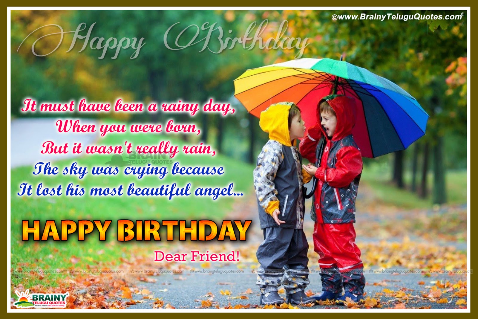 Happy Birthday  my Dear friend Quotes  Wishes Greetings 