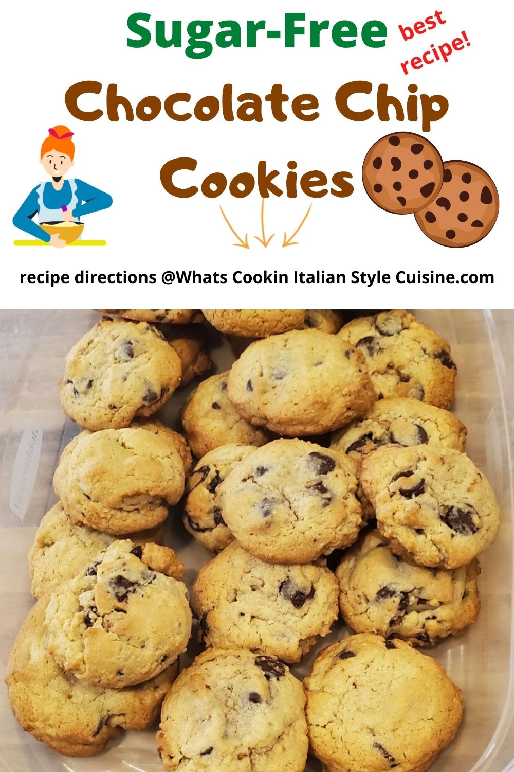 pin for later low carb chocolate chip cookies