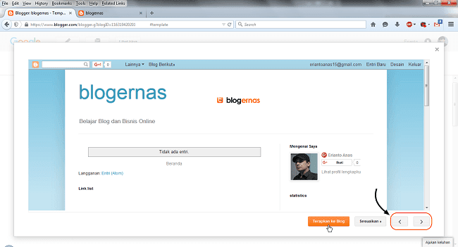 Cara Mengganti Template Blog Bawaan Blogger