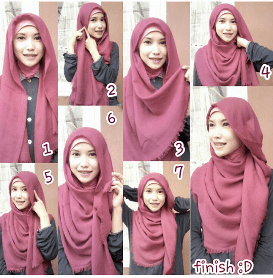 Cobain Yuk 15 Contoh Tutorial Hijab Katun Rawis Kumpulan 