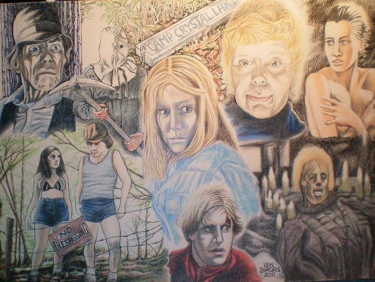 Friday the 13th Part 2 Illustrated In Montage