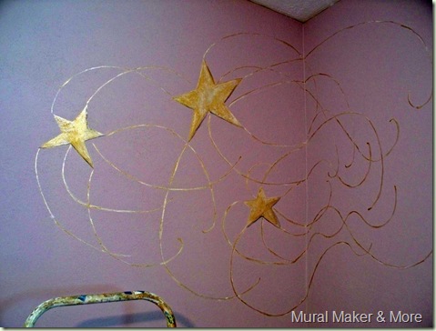 shared boy/girl room mural
