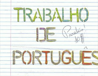 capa de trabalho de portugues