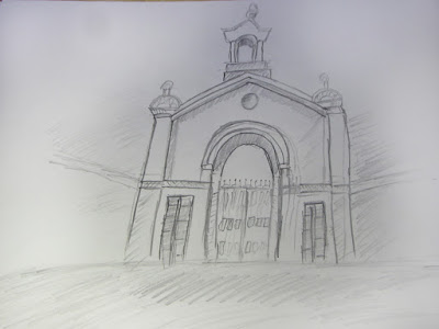 How to Draw and Sketch Castle Front | Free Hand Sketching
