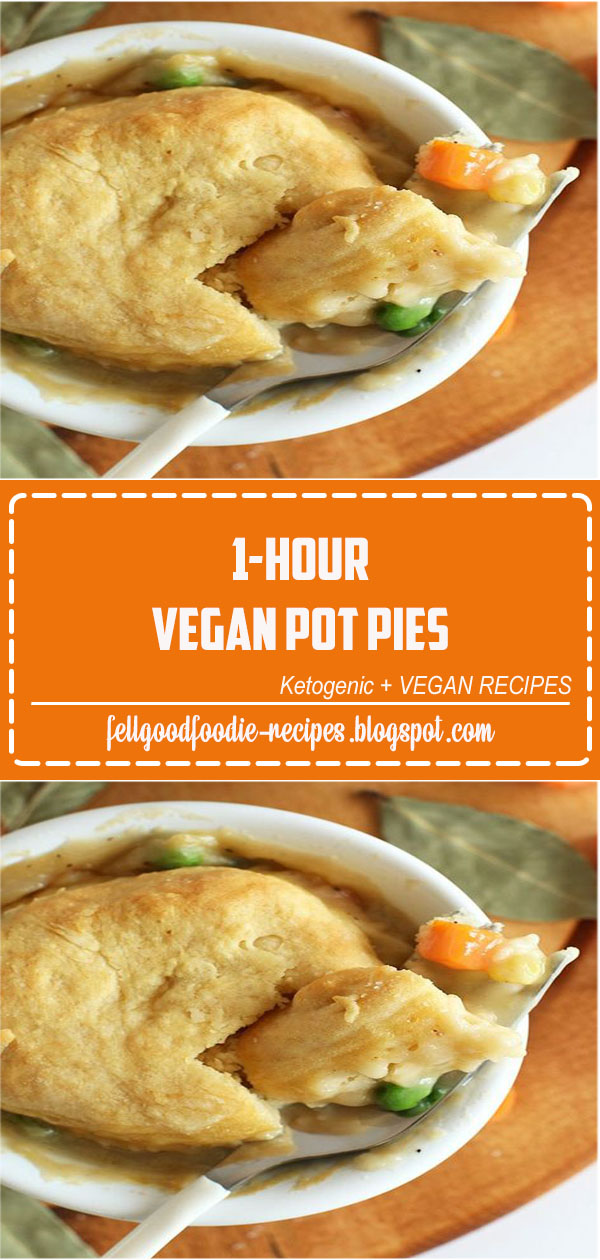 1 Hour Vegan Pot Pies - Topped with flaky, from scratch #vegan biscuits - so creamy, delicious and comforting! | Minimalist Baker Recipes