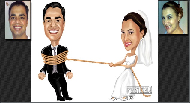 Caricatura Noivinhos -Tatiane e Alecsandro Final