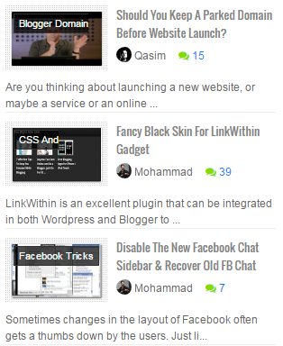 Random Posts Widget with Content