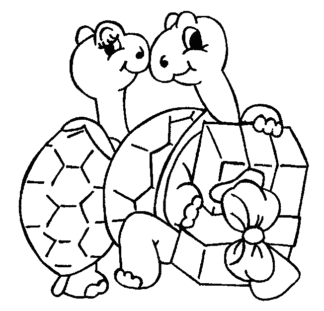 printable coloring pages animal turtle and friends free