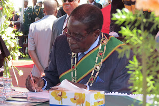 Robert Mugabe at his Inauguration in 2013