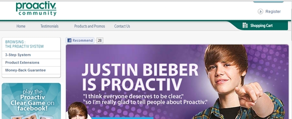 Justin Bieber Zit. Justin Bieber endorses