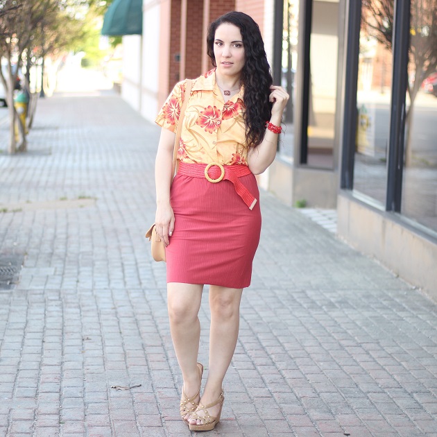 Hawaiian Print Blouse