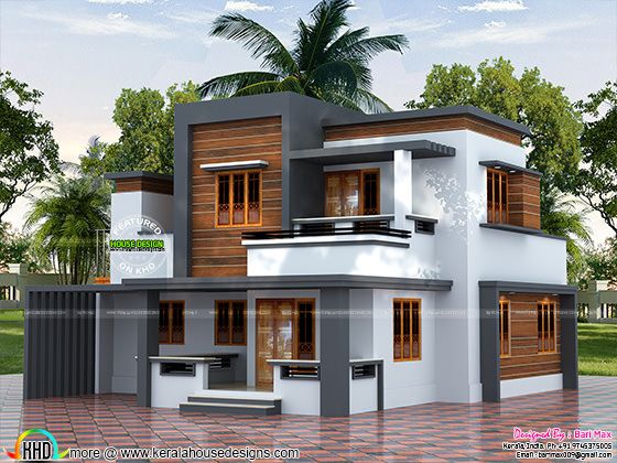 22 5 lakh  cost estimated modern house  Kerala home  