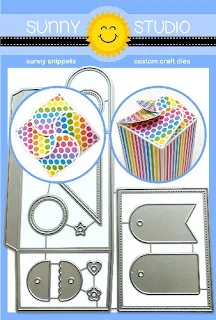 Sunny Studio Stamps: Wrap Around Gift Box with Mini Mix & Match Tags Low Profile Metal Cutting Dies