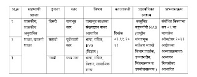 Time table SEAS - PARAKH