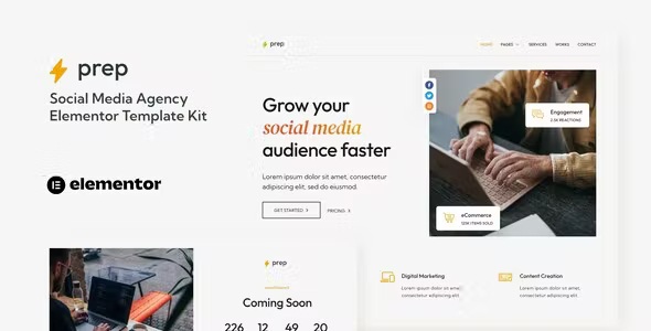 Best Social Media Agency Elementor Template Kit