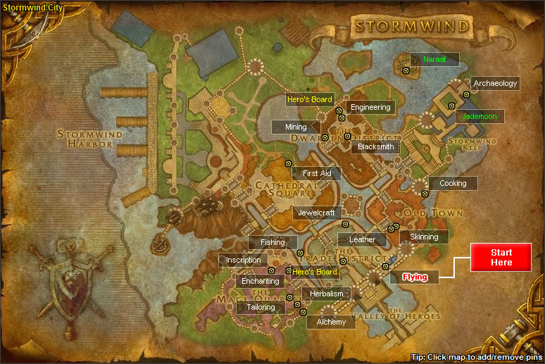 Following is a map to see the locations of all trainers and key points to 