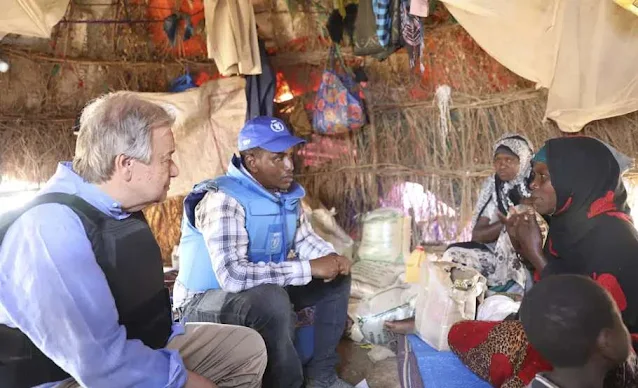 UN chief Visited Somalia's IDP calls for international support.