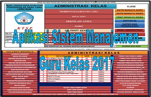 Aplikasi Sistem Manajemen Guru Kelas 2017  Soft Galeri