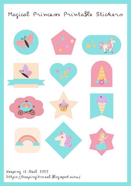 Magical Princess Stickers - free printable