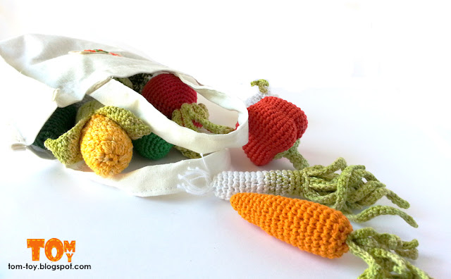 TomToy crochet vegetables and fruits handmade