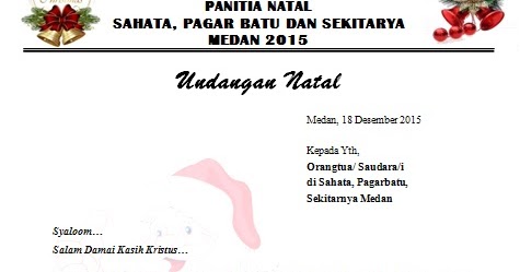 Contoh Surat Undangan Resmi Natal Contoh Surat
