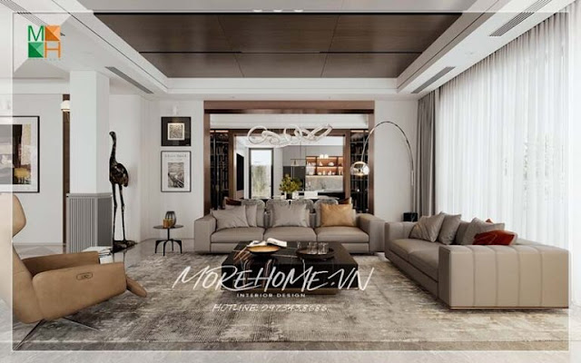 Dự án thiết kế phòng khách luxury do MoreHome thực hiện