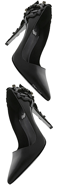 ♦Rene Caovilla black embellished evening pumps #renecaovilla #shoes #brilliantluxury