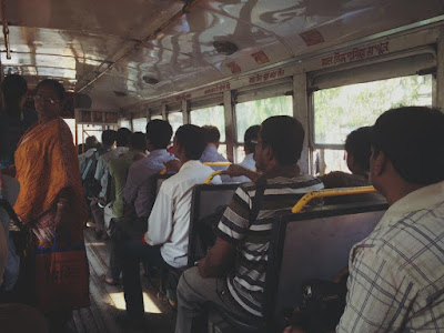 keadaan dalam Bus yang digunakan menuju Jaipur