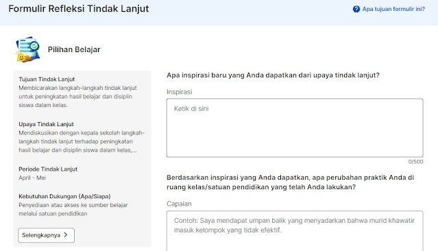 Cara Mengisi Dokumen Refleksi Tindak Lanjut Observasi Kelas, Beserta Contohnya di Pelaksanaan Kinerja Guru PMM